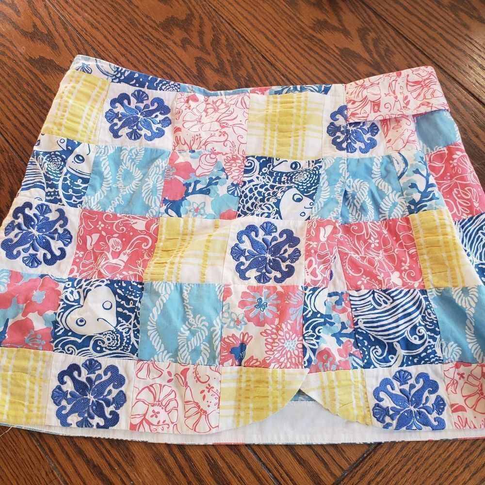 Lilly Pulitzer nautical Patchwork skirt Sz 4